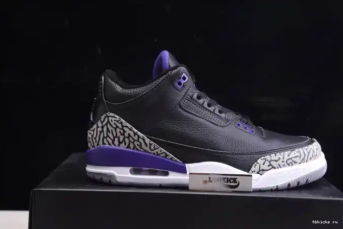 Rep TB Jordan CT8532-050 3 Air Purple Retro Black Court 0612